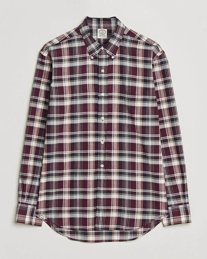 Kamakura Shirts Vintage Ivy Button Down Shirt Red Madras – Rød