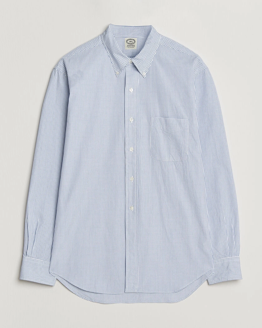 Kamakura Shirts Vintage Ivy Button Down Shirt Blue Check – Blå