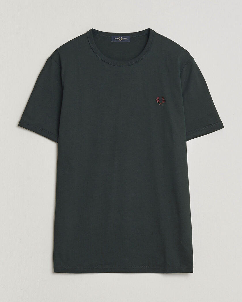 Fred Perry Ringer T-Shirt Grassroots Green – Grønn