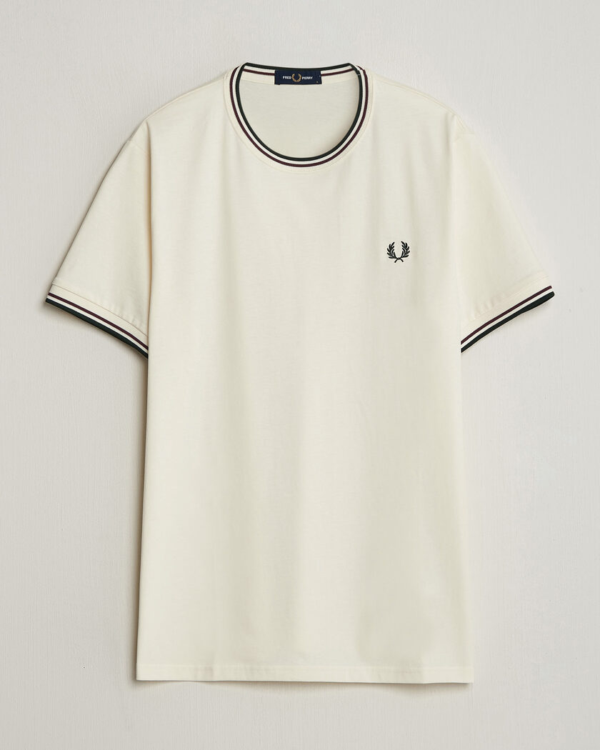 Fred Perry Twin Tipped T-Shirt Ecru – Hvit