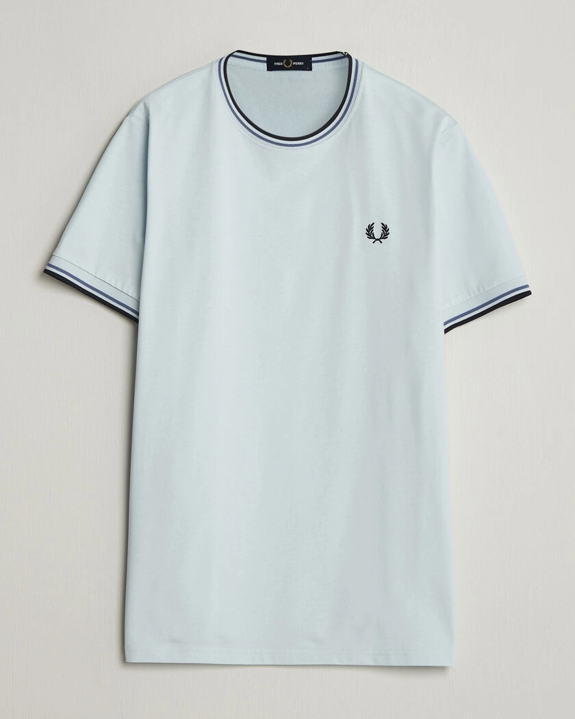 Fred Perry Twin Tipped T-Shirt Light Ice – Blå