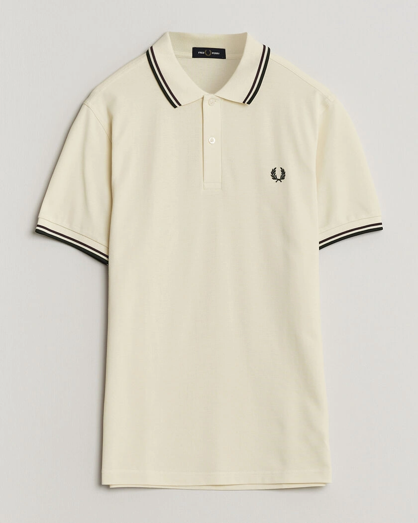 Fred Perry Twin Tipped Polo Shirt Ecru – Hvit