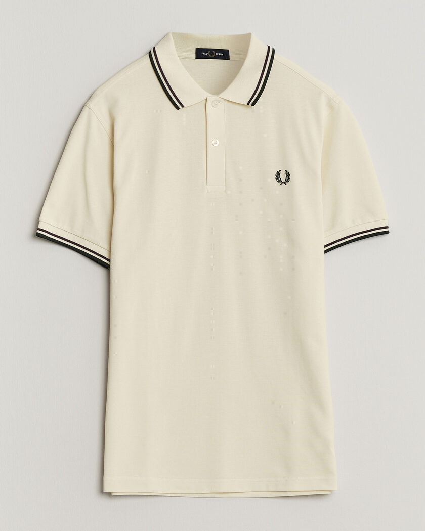 Fred Perry Twin Tipped Polo Shirt Ecru – Hvit