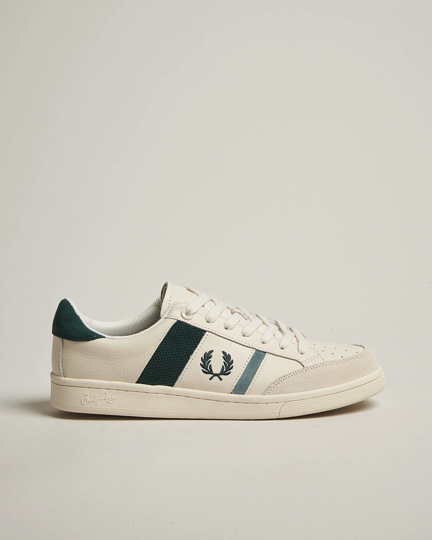 Fred Perry B725 Leather/Suede Sneaker Ecru – Hvit