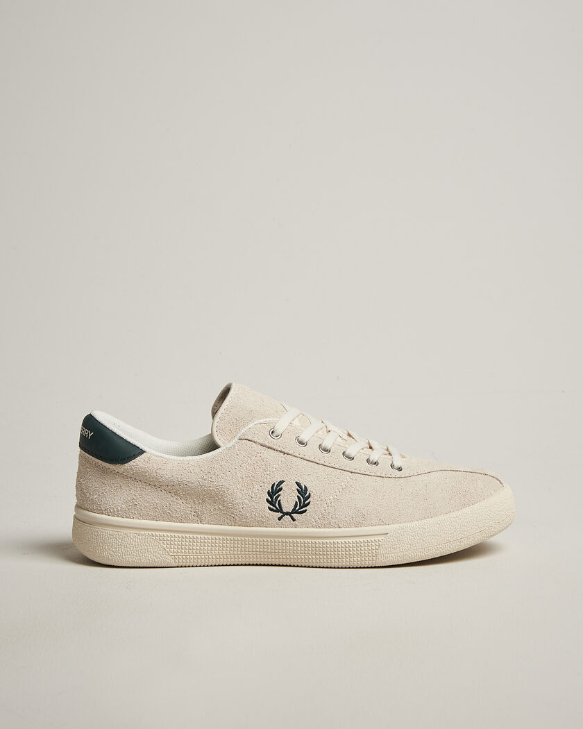 Fred Perry Tennis Suede Sneaker Ecru – Hvit