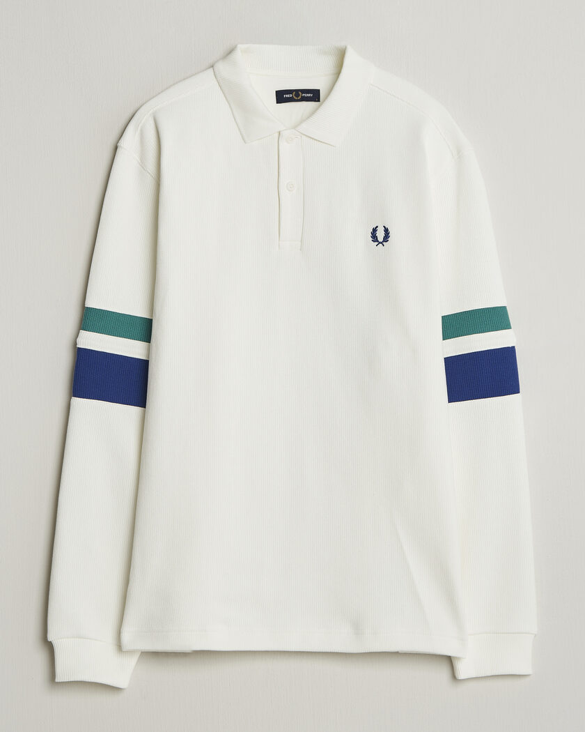 Fred Perry Tipped Sleeve Rugger Snow White – Hvit