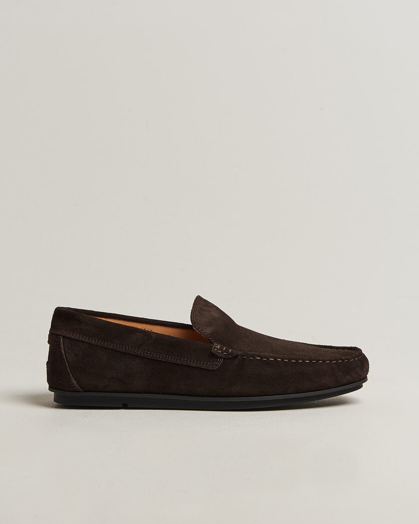 GANT Wilmon Suede Car Shoe Dark Brown – Brun
