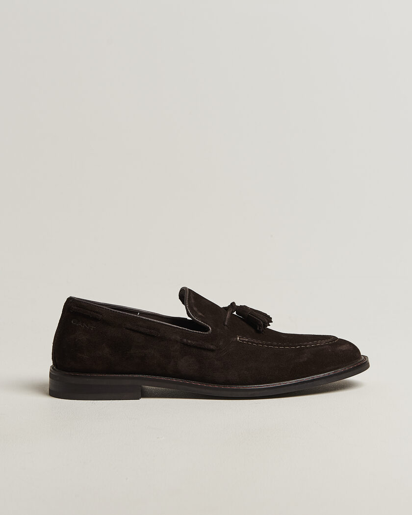 GANT Lozham Suede Tassle Loafer Dark Brown – Brun