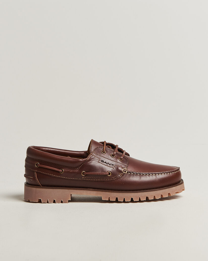 GANT Tratton Leather Boat Shoe Brown – Brun