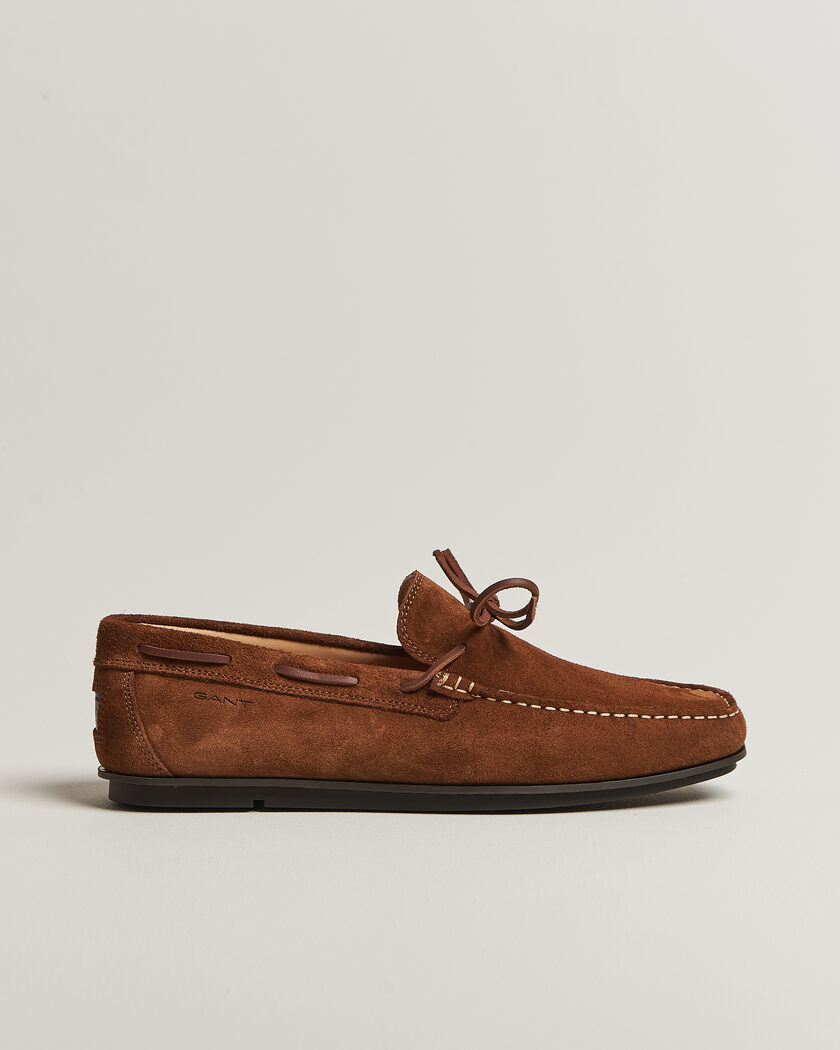 GANT Wilmon Laced Suede Car Shoe Cognac – Brun
