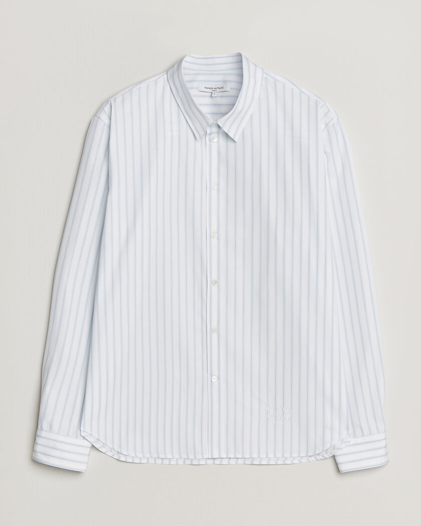 Maison Kitsuné Casual Striped Shirt Blue/White – Flerfarget