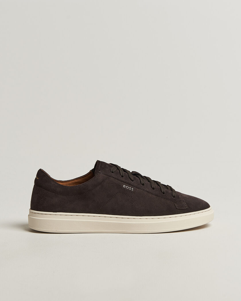 BOSS BLACK Kieran Suede Sneaker Dark Brown – Brun