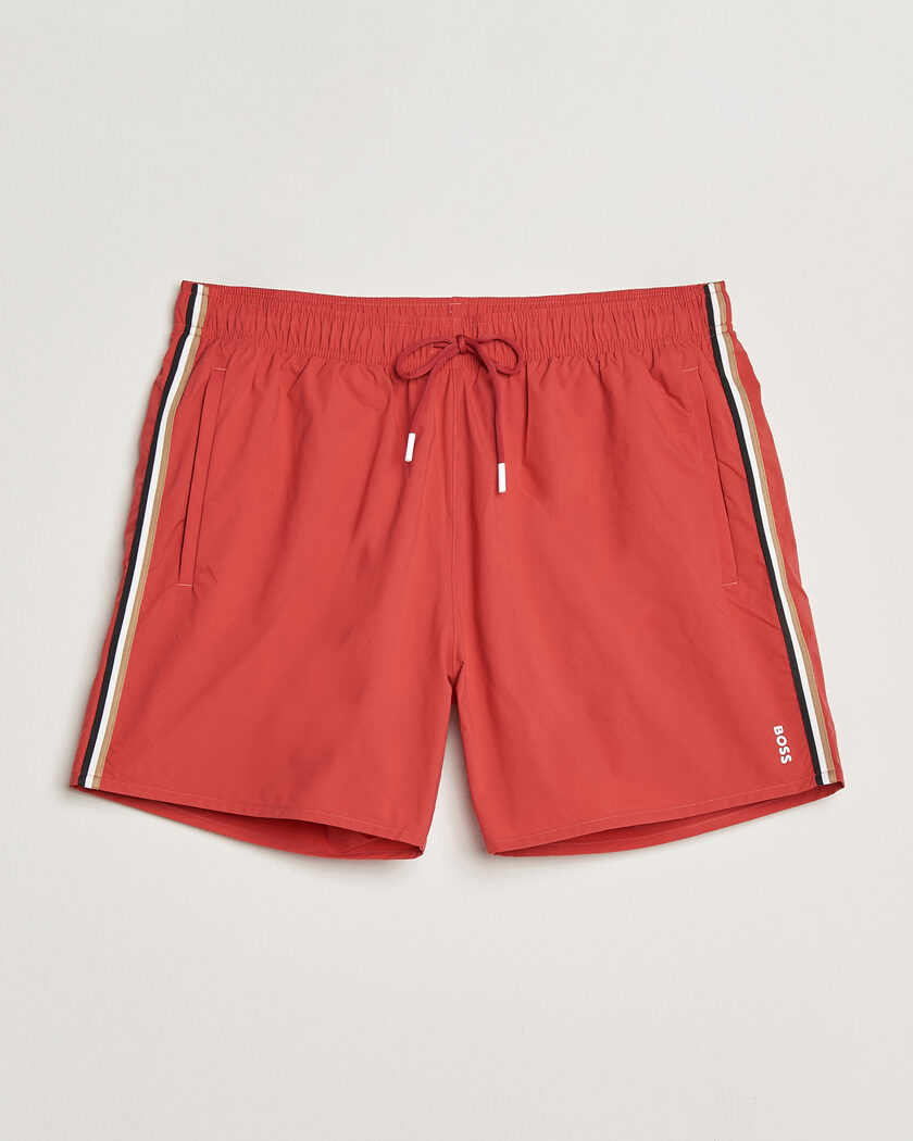 BOSS BLACK Iconic Swimshorts Dark Red – Rød