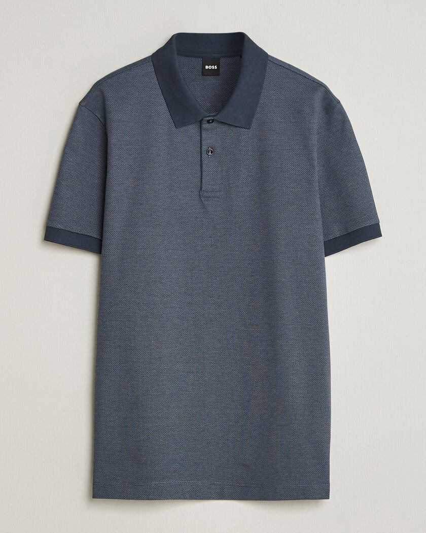 BOSS BLACK Parlay Jersey Polo Dark Blue – Blå