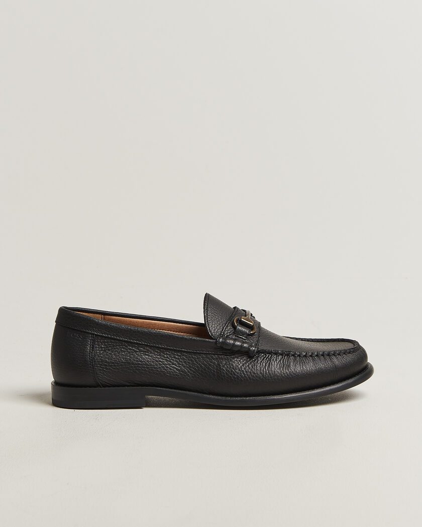 BOSS BLACK Tevan Leather Moccasin Black – Svart