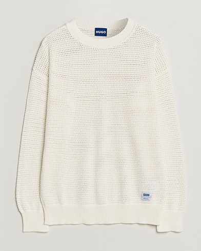 HUGO Sanjou Knitted Sweater Open White – Hvit