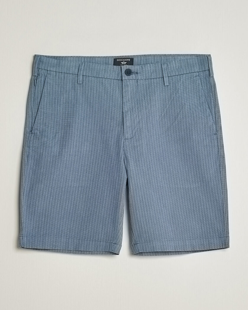 Dockers Slim Cotton/Linen Shorts Bering Sea – Blå