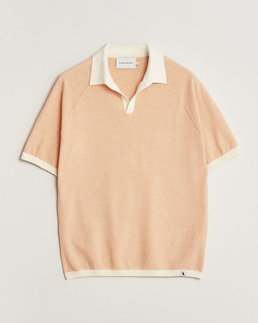 Peregrine Lynton Cotton Polo Apricot – Oransje