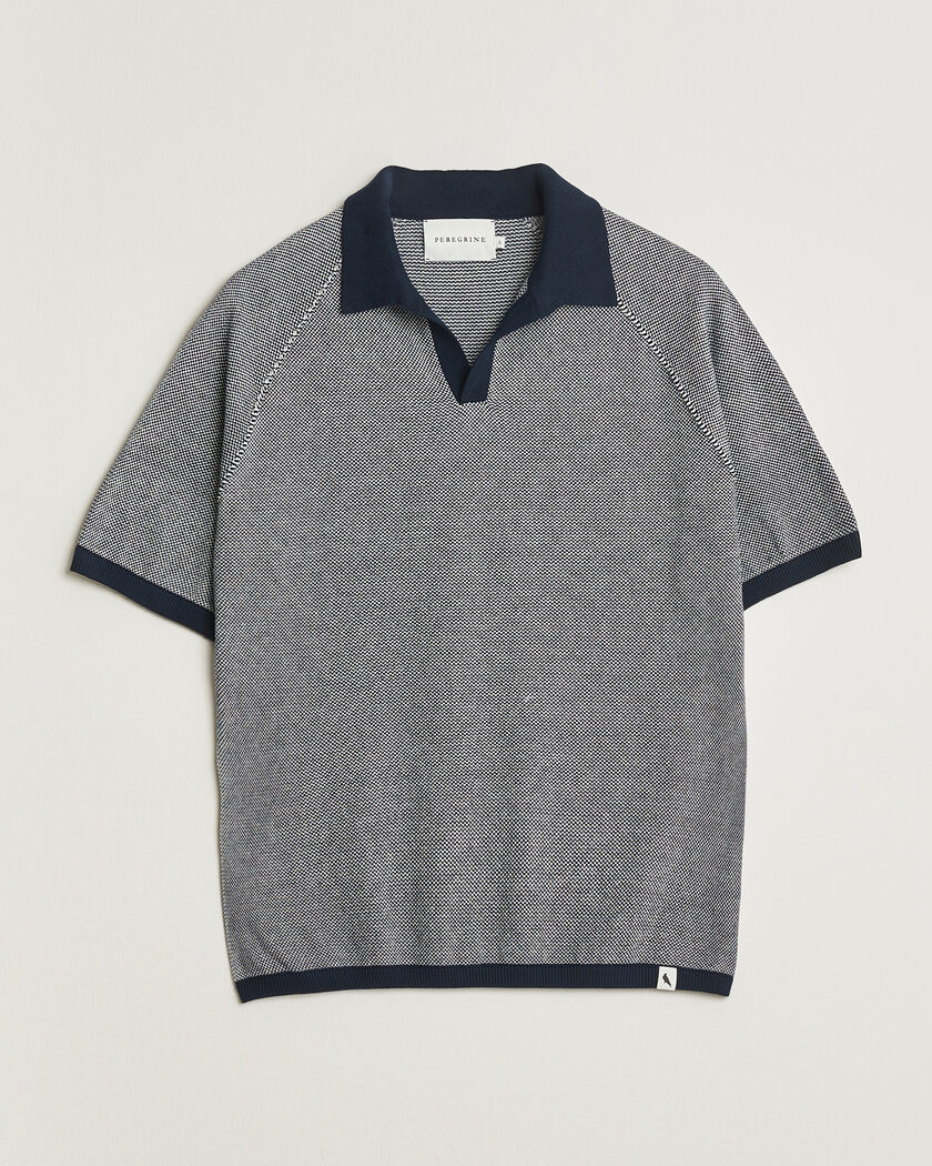  Peregrine Lynton Cotton Polo Navy – Blå