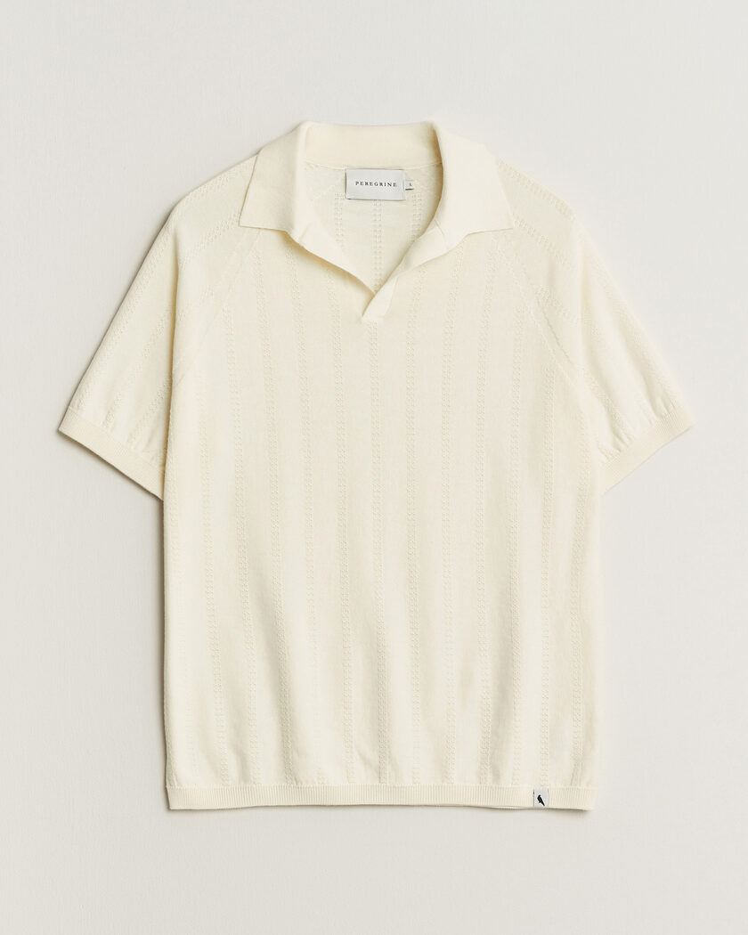 Peregrine Alma Cotton Structure Polo White – Hvit