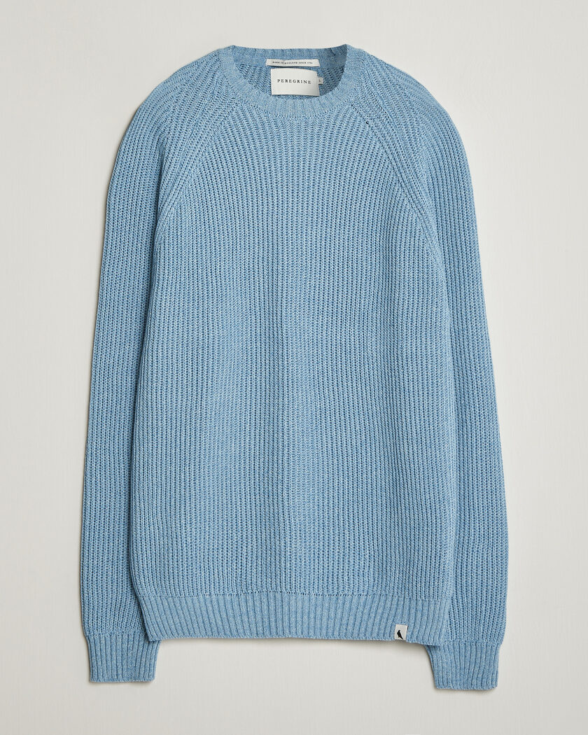 Peregrine Harry Organic Cotton Sweater Ocean – Blå
