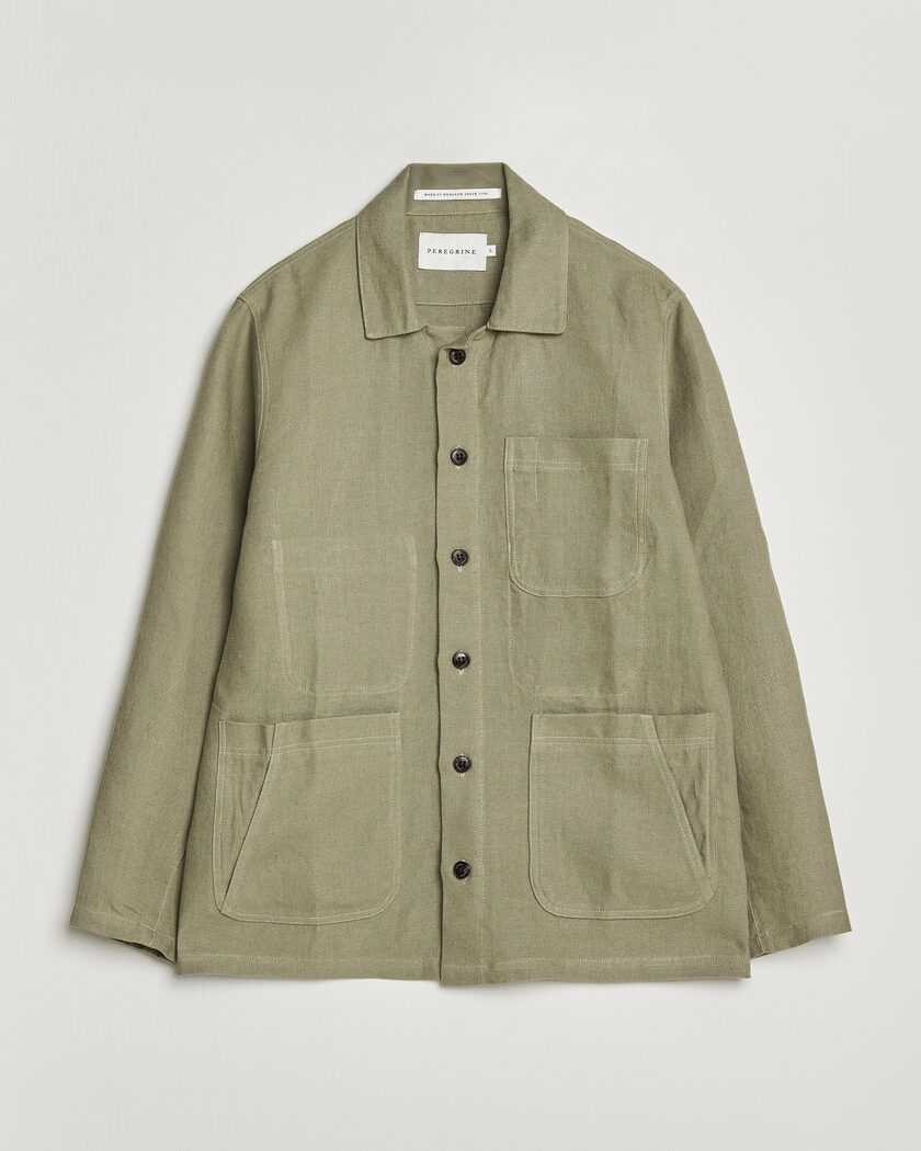 Peregrine Windsor Linen Shacket Khaki – Grønn