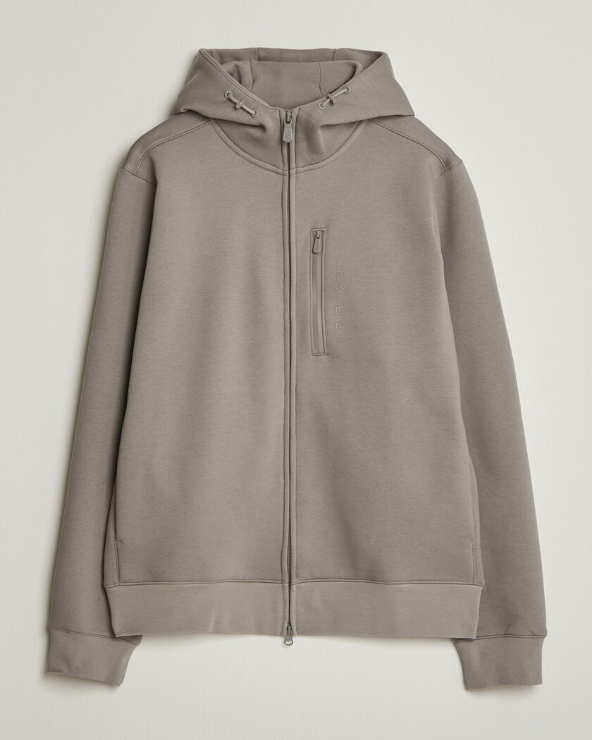 Sail Racing Bowman Monochrome Full Zip Hoodie Oyster – Grå