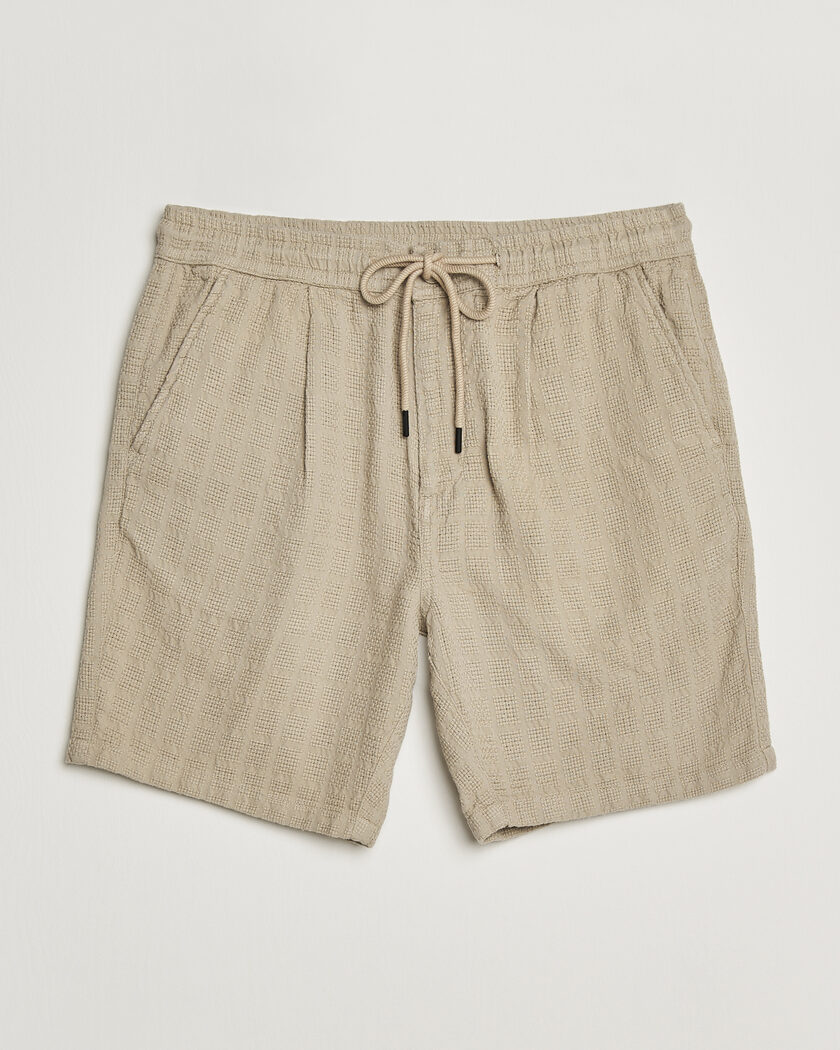 KnowledgeCotton Apparel Structured Cotton Dobby Shorts Twill – Grønn