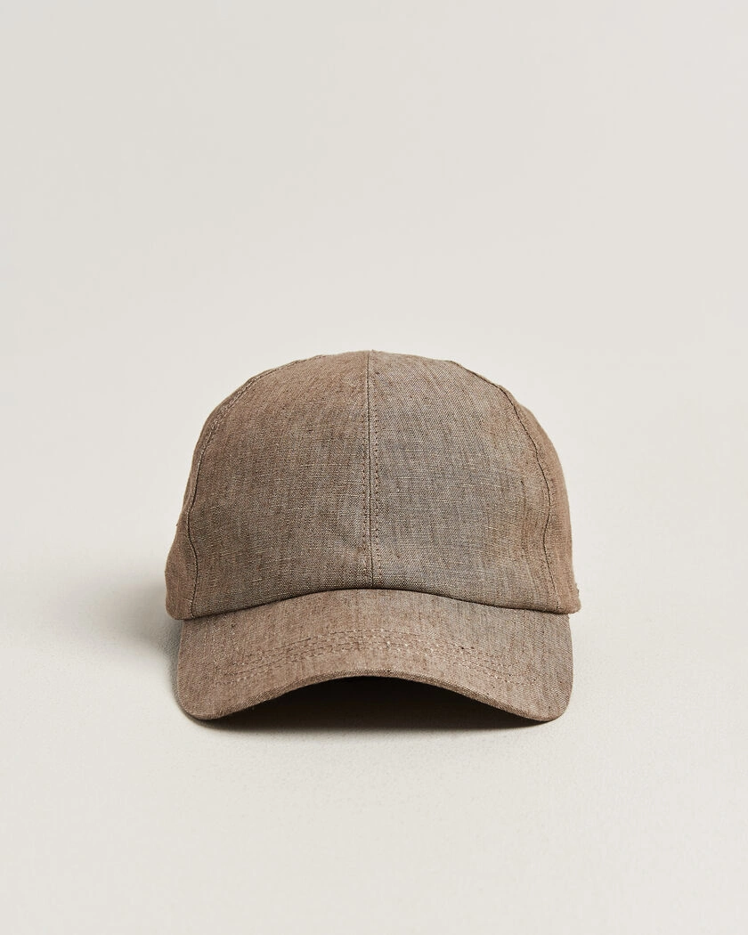 Wigéns Baseball Linen Cap Light Brown – Brun