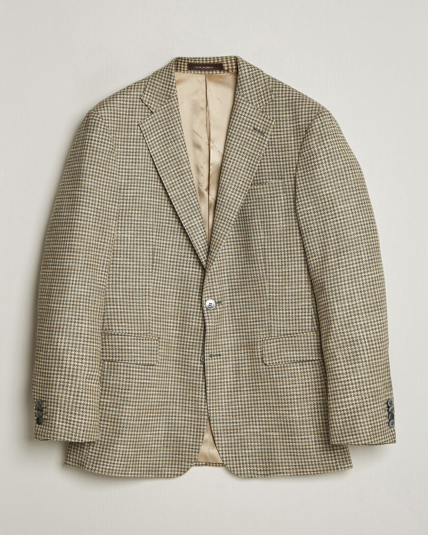 Oscar Jacobson Robert Wool/Silk/Cotton Blazer Green – Grønn