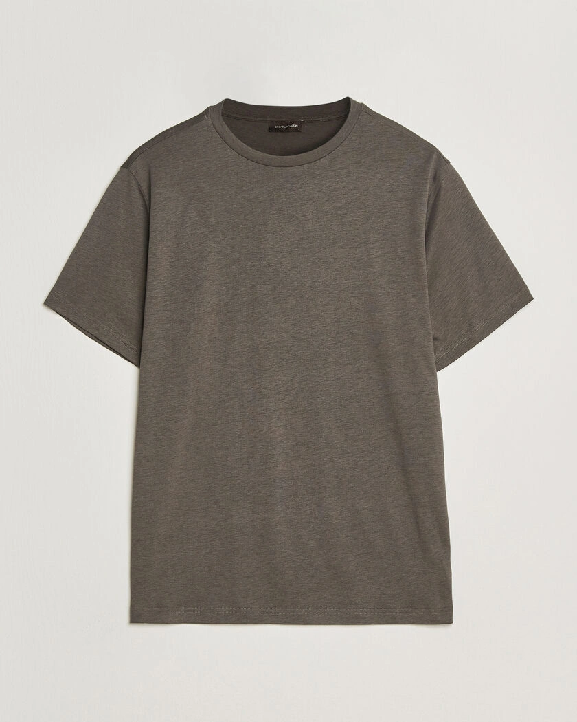 Oscar Jacobson Kim Lyocel/Cotton T-Shirt Green – Grønn