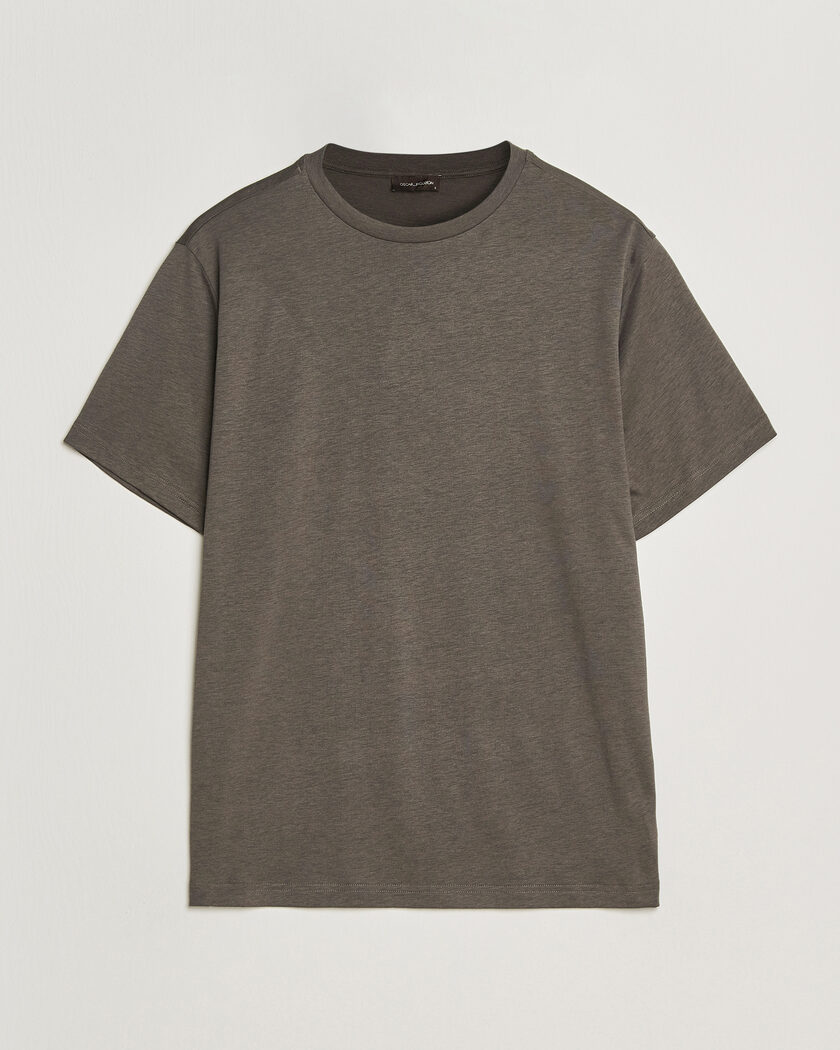 Oscar Jacobson Kim Lyocel/Cotton T-Shirt Green – Grønn