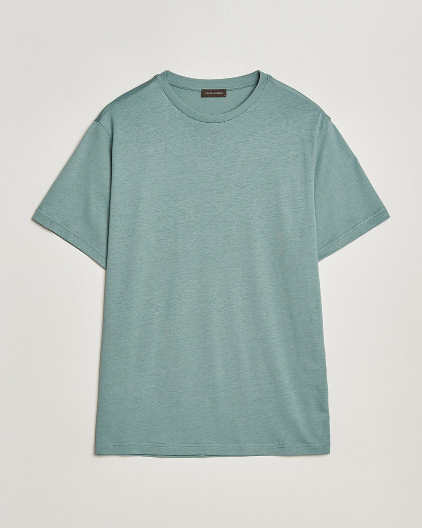 Oscar Jacobson Kim Lyocel/Cotton T-Shirt Soft Green – Grønn