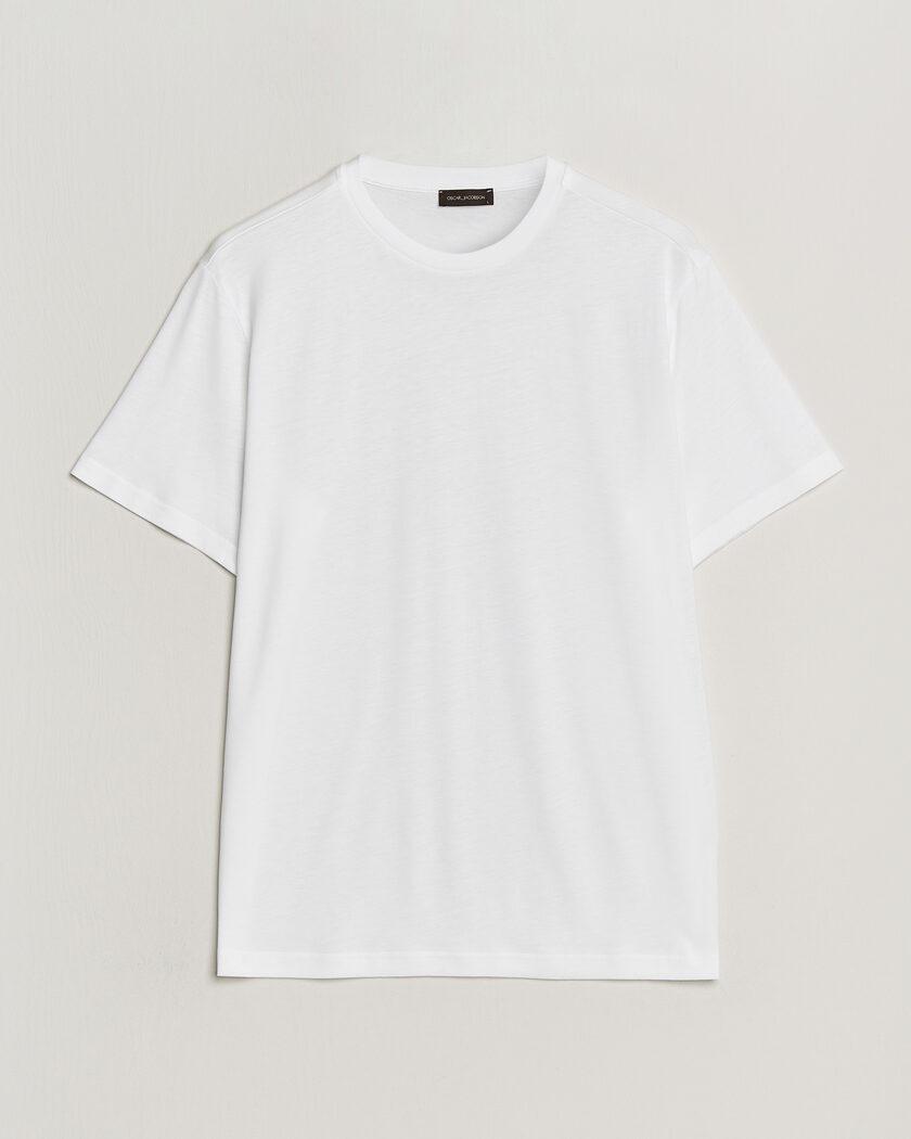 Oscar Jacobson Kim Lyocel/Cotton T-Shirt White – Hvit
