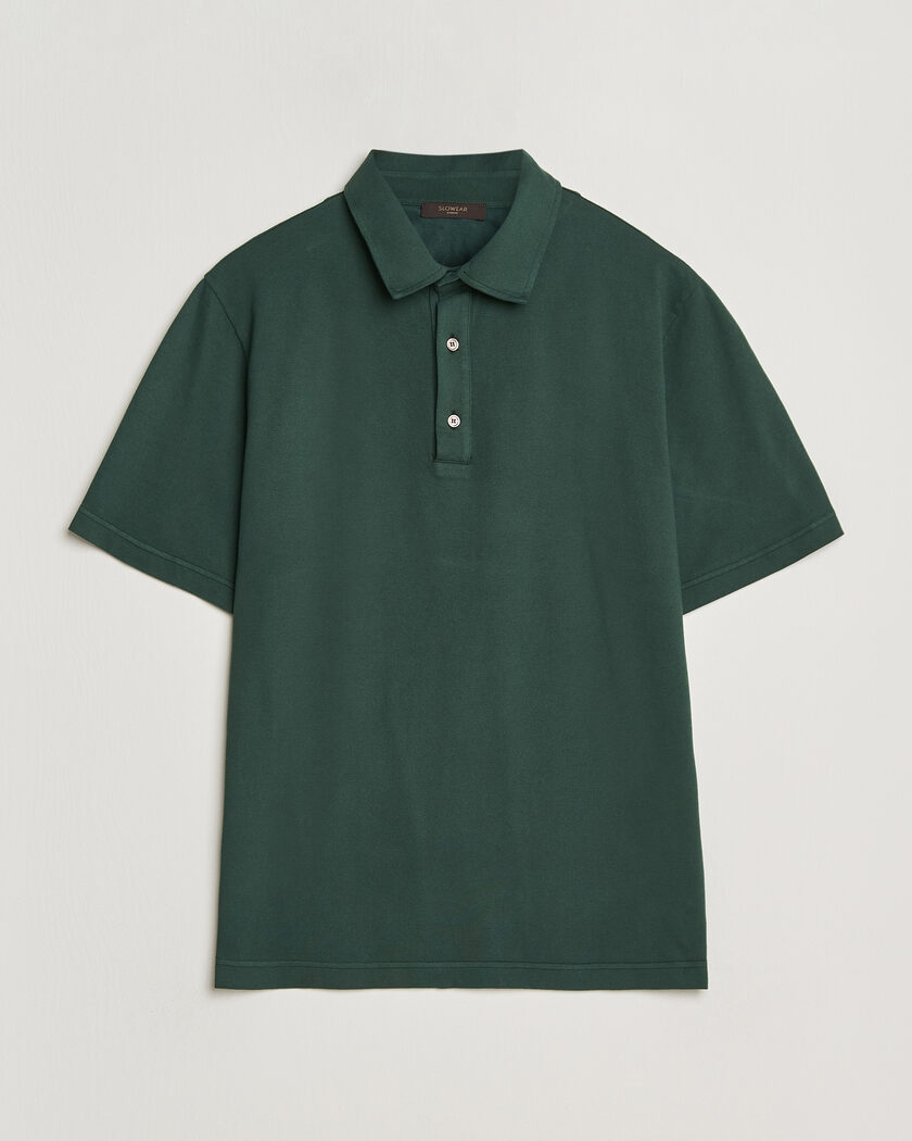 Zanone Soft Cotton Piquet Polo Dark Green – Grønn