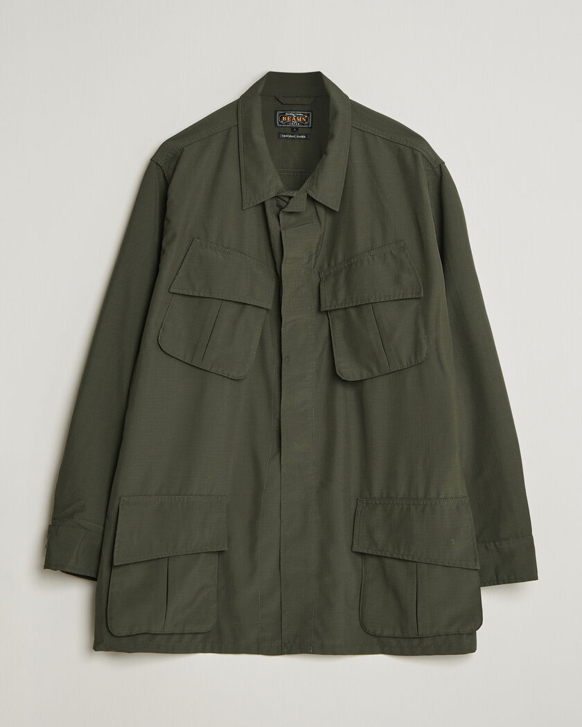 BEAMS PLUS MIL Fatigue Jacket Olive – Grønn