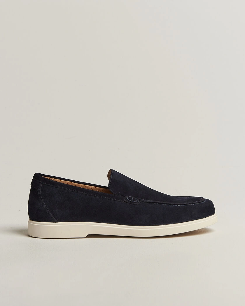 Loake Shoemakers Tuscany Suede Loafer Navy – Blå