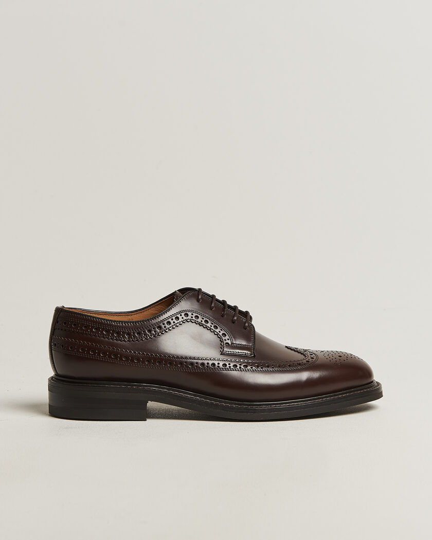 Loake Shoemakers Sovereign Longwing Leather Derby Dark Brown – Brun