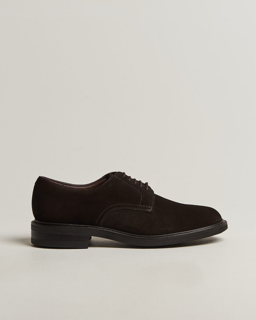 Loake 1880 Barbican Suede Derby Dark Brown – Brun