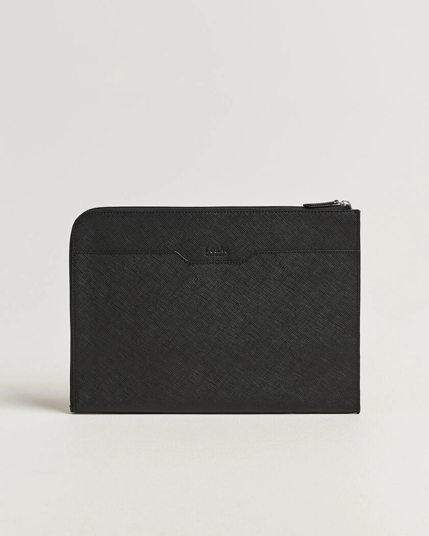 Loake Shoemakers Gresham Grain Leather Laptop Cover Black – Svart