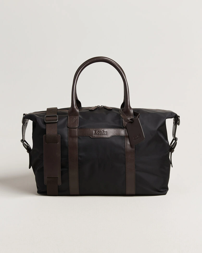 Loake Shoemakers Gower Nylon/Leather Holdall Black – Svart