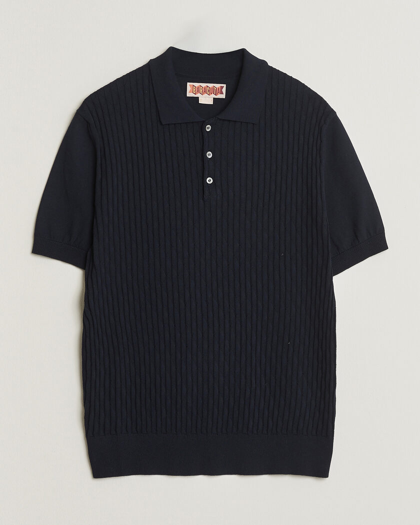 Baracuta Pattern Stich Polo Navy – Blå