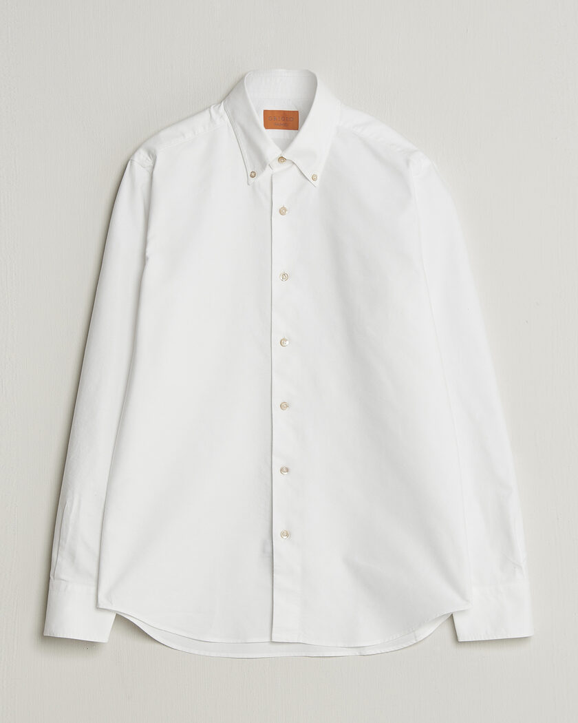 Grigio Oxford Button Down Shirt White – Hvit