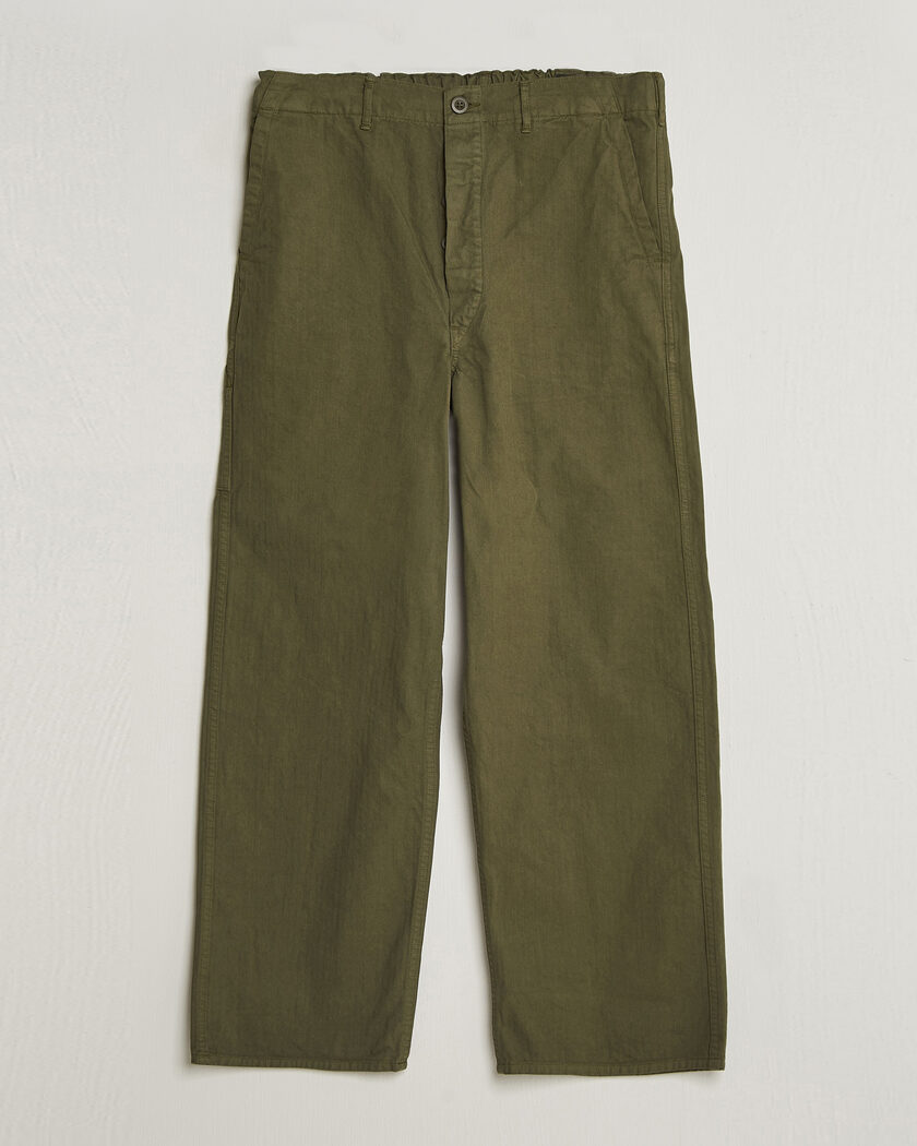 orSlow Wide Fit French Work Pants Army Green – Grønn