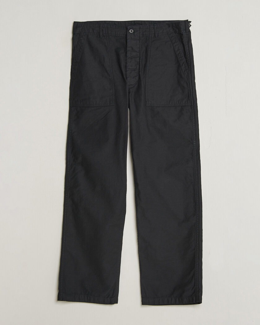 orSlow Regular Fit Original Sateen Fatigue Pants Black – Svart