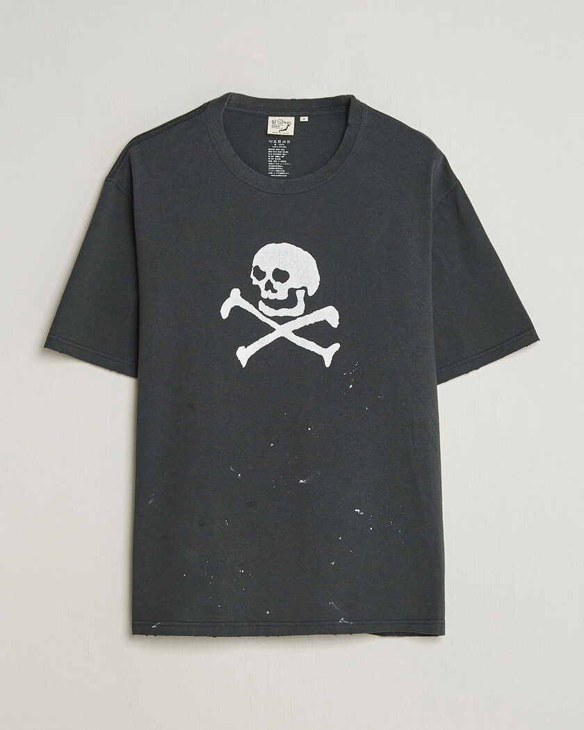 orSlow Vintage Skull Print T-Shirt Black – Svart