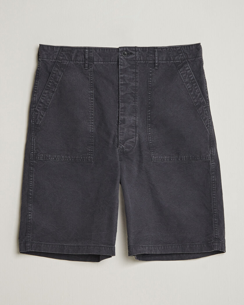 orSlow Summer Fatigue Shorts Washed Black – Svart