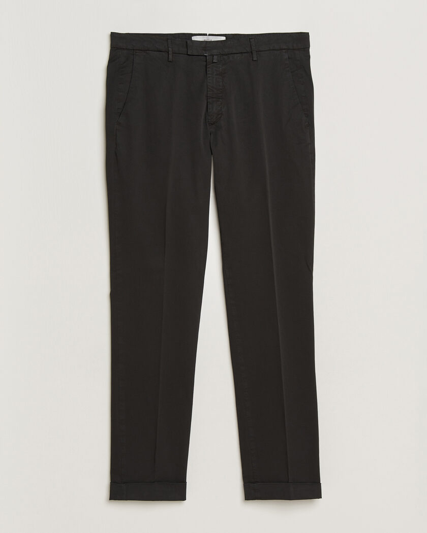 Briglia 1949 Slim Fit Cotton Chinos Black – Svart