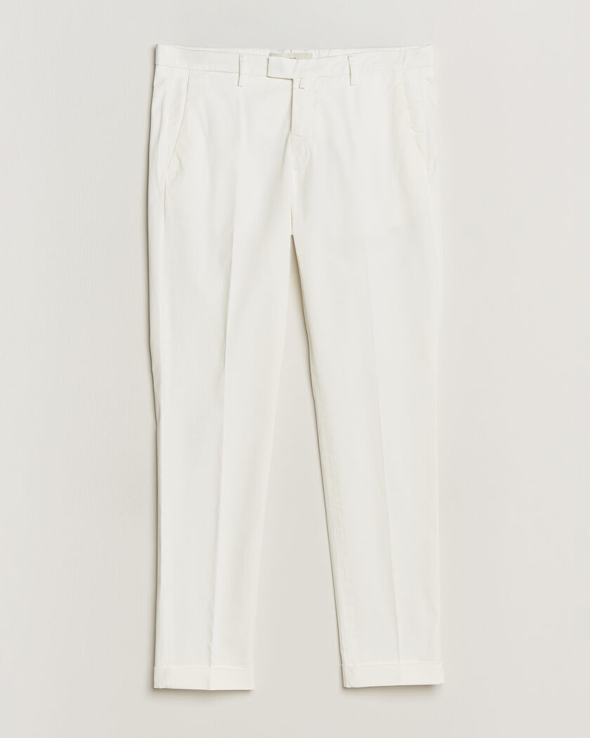 Briglia 1949 Slim Fit Cotton Chinos White – Hvit