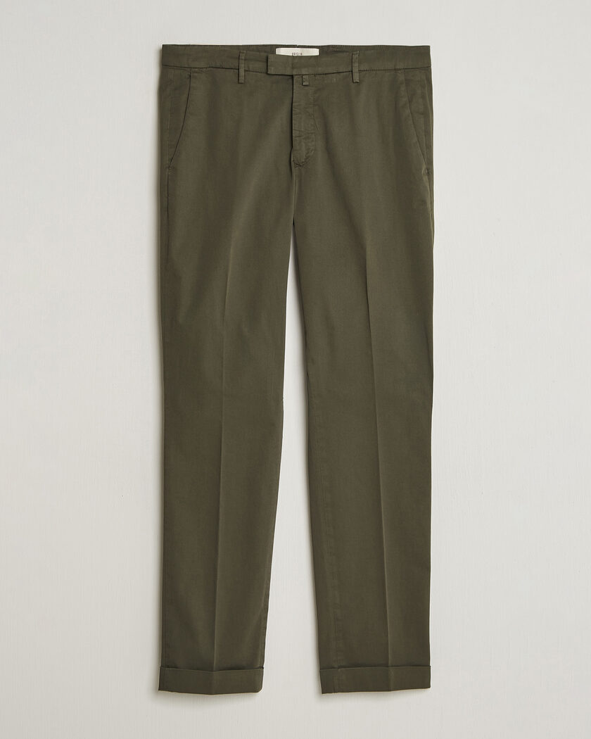 Briglia 1949 Slim Fit Cotton Chinos Dark Green – Grønn